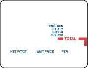 NCI 3450 UPC Scale Labels