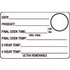Date/Product/Cook/Temperature 2hr/4hr Food Prep Label 2" x 3"