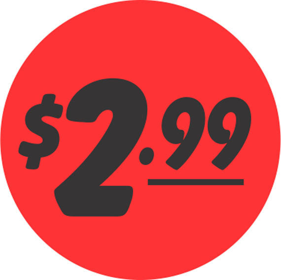 $2.99 Price Labels, $2.99 Price Stickers 1000/Roll