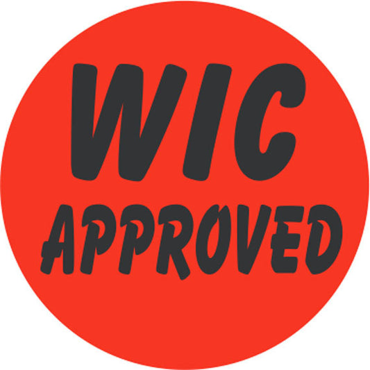 WIC Approved Labels, WIC Approved Stickers 1000/Roll