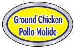 Ground Chicken Labels - Pollo Molido Foil Oval Labels