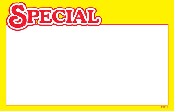11" x 7" SPECIAL Sign Card Blanks