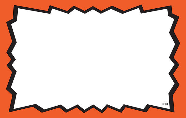 7" x 5.5" Blank Burst Sign Cards