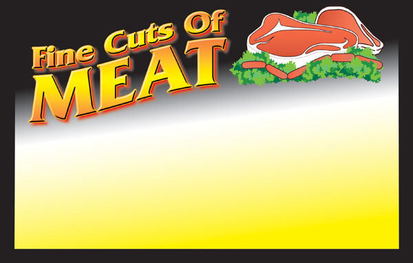 5.5" x 3.5" Fine Cuts of Meat Sign Card Blanks