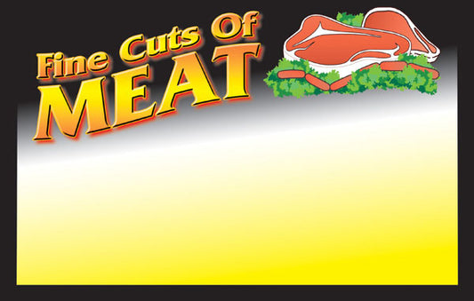 5.5" x 3.5" Fine Cuts of Meat Sign Card Blanks