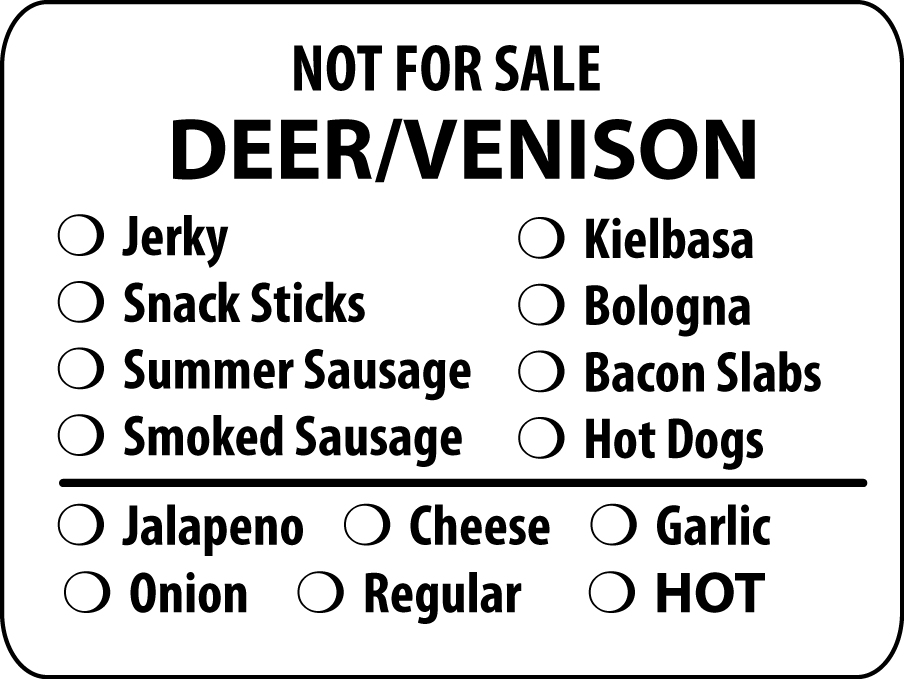Deer/Venison Specialties Master Label