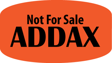 Not For Sale Addax DayGlo Label