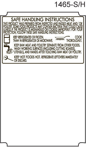 Avery Berkel CX-17 Safe Handling Scale Label 76mm #1465sh