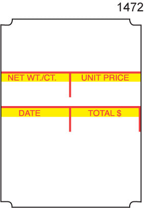 Avery Berkel CX20/CX30/623LS 65mm Scale Labels #1472