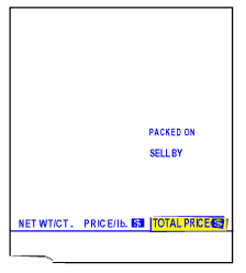 TEC SL66-30 54.8mm 6 Line Center Bar Code Scale Labels