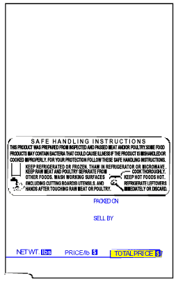 TEC SL9000 UPC 92.8mm Safe Handling Instr Scale Labels