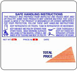 Ishida AC Series, BC-3000, Astra 59mm Safe Handling Scale Labels