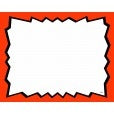 11" x 7" Red/Black Burst Value Sign Card Blanks