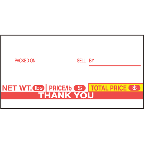 TEC SL59-30 Non-UPC Scale Labels