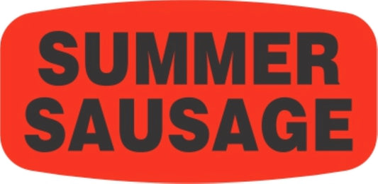 Summer Sausage DayGlo Labels, 1000/Roll