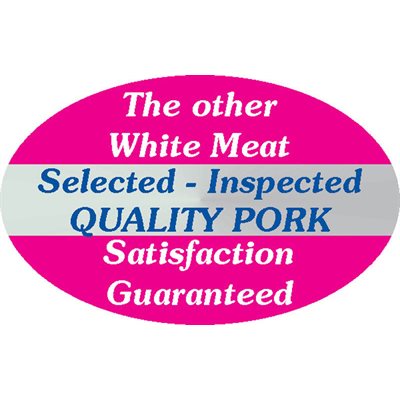 The Other White Meat Foil Pork Labels, Stickers
