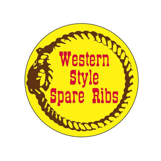 Western Style Spare Ribs Label, Western Style Ribs Stickers