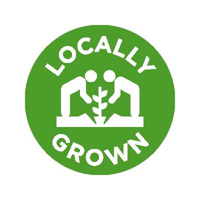 Locally Grown 1" Circle Labels, Locally Grown Stickers