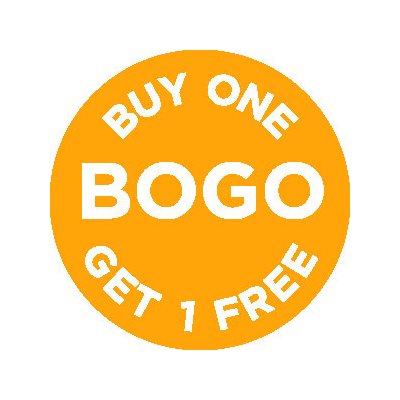 Buy 1 Get 1 Free BOGO 1" Label