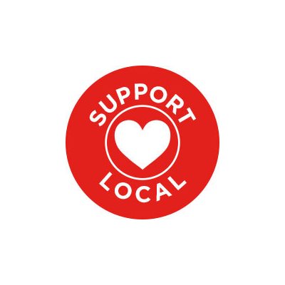 Support Local Icon 1" Circle Labels