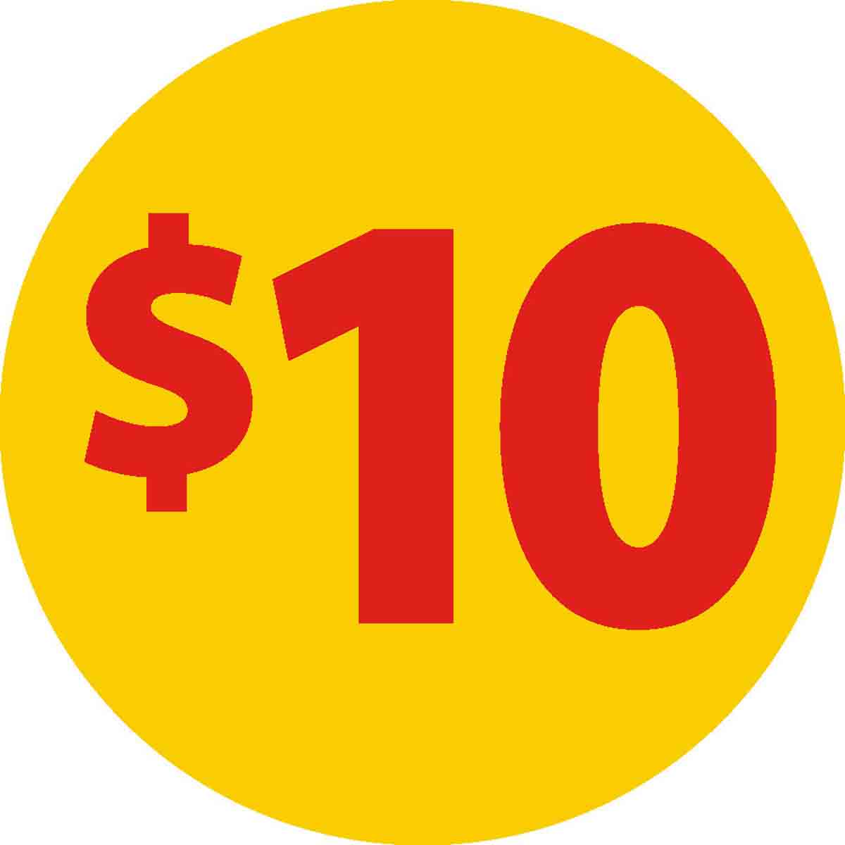 Red/Yellow 1.5" Circle Price Labels - 60 MIN