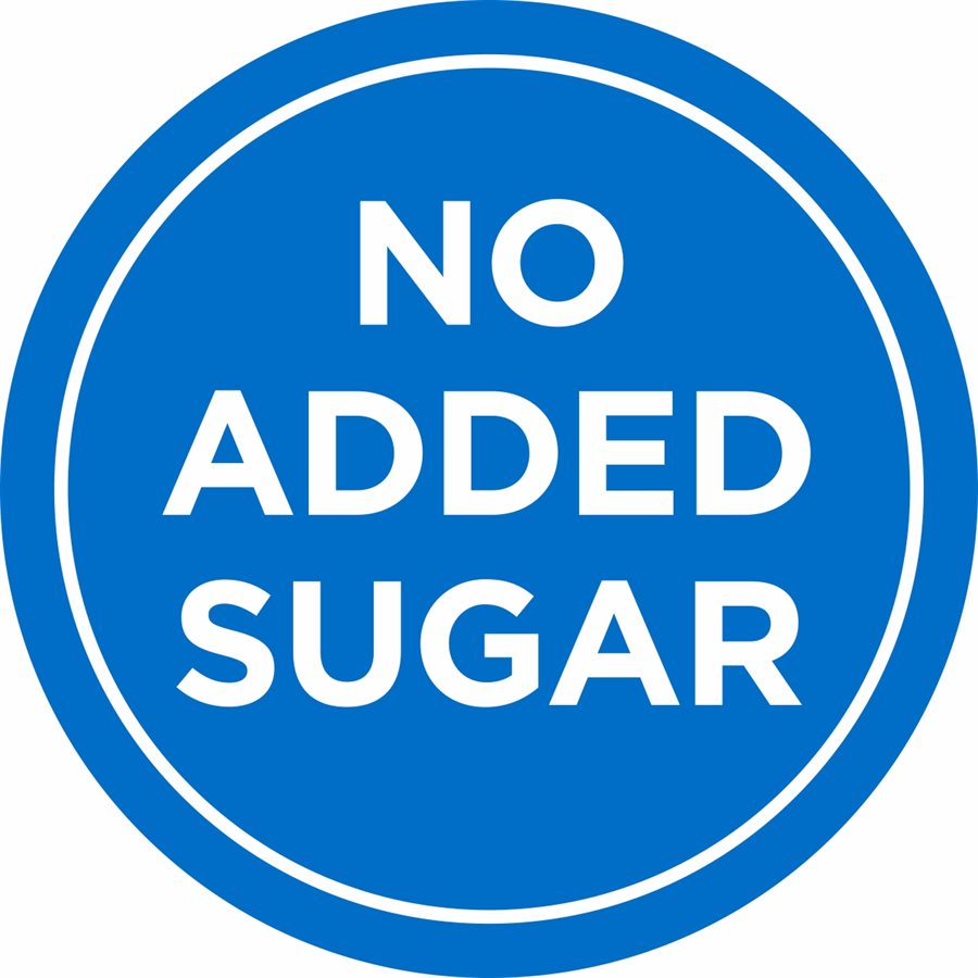 No Added Sugar Circle Label