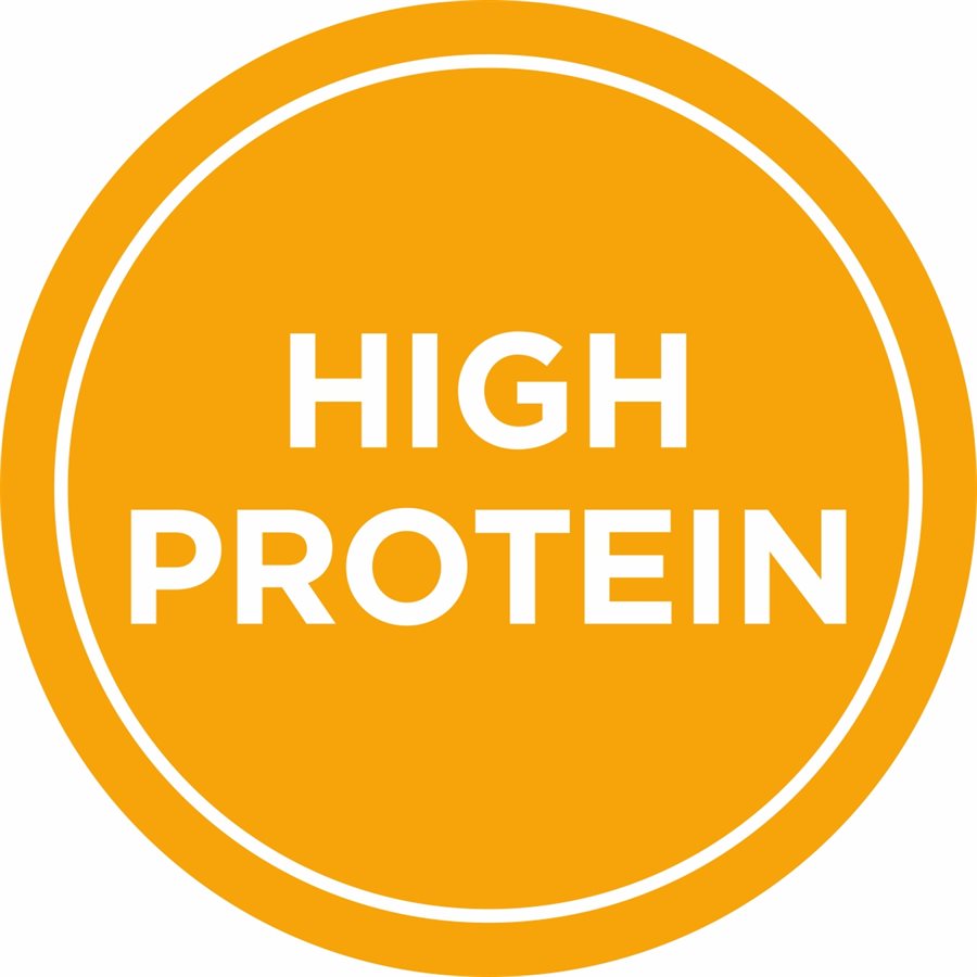 High Protein Circle Label