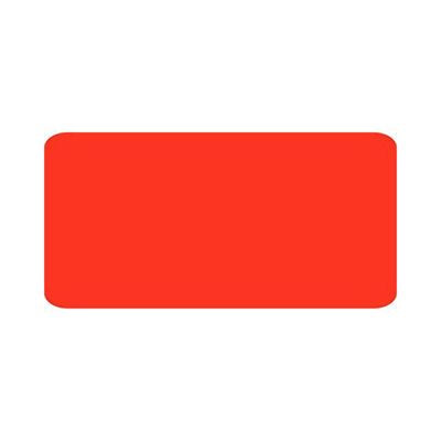 Blank Fluorescent Red 3" x 1.5" Label