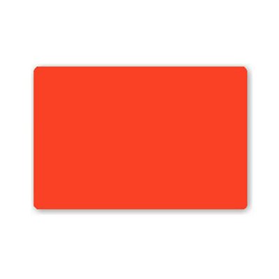Blank Fluorescent Red 3" x 2" Label