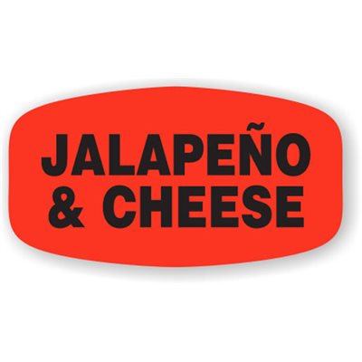 Jalapeno & Cheese DayGlo Labels, 1000/Roll