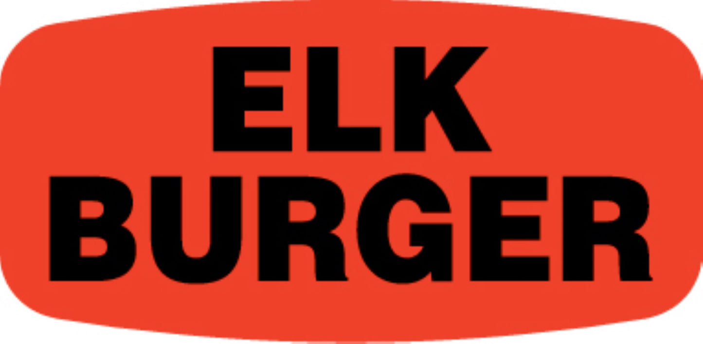 Elk Burger DayGlo Label - 10 MIN