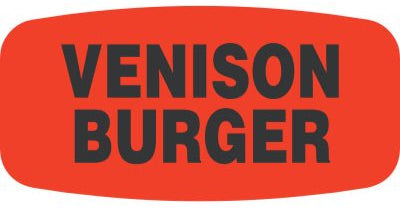 Venison Burger DayGlo Labels