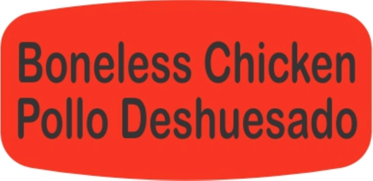 Boneless Chicken / Pollo Deshuesado Dayglo Label - 10 MIN