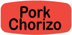 Pork Chorizo DayGlo Labels, Pork Chorizo Stickers