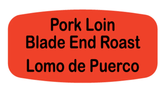 Pork Loin Blade End Roast - Lomo de Puerco Dayglo Label