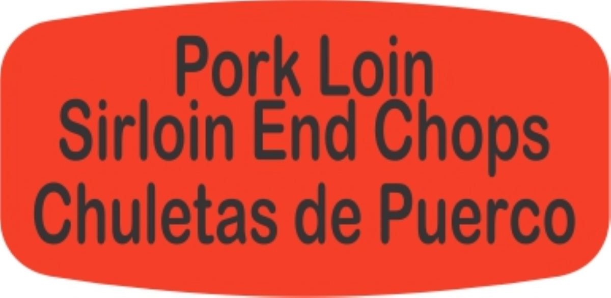 Pork Loin Sirloin End Chops - Chuletas de Puerco Dayglo Label - 10 MIN