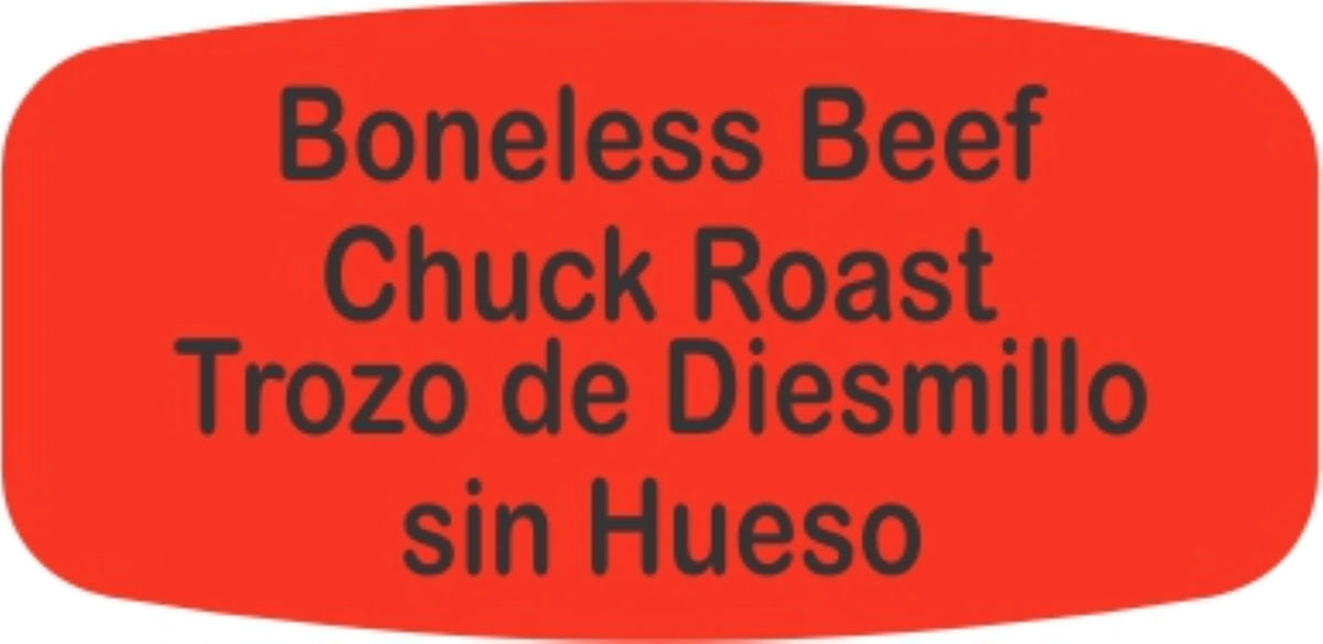 Boneless Beef Chuck Roast / Trozo de Diesmillo sin Hueso DayGlo Label - 10 MIN