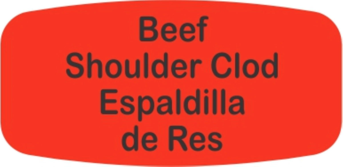 Beef Shoulder Clod / Espaldilla de Res Dayglo Label - 10 MIN