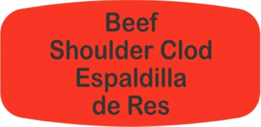 Beef Shoulder Clod / Espaldilla de Res Dayglo Label - 10 MIN