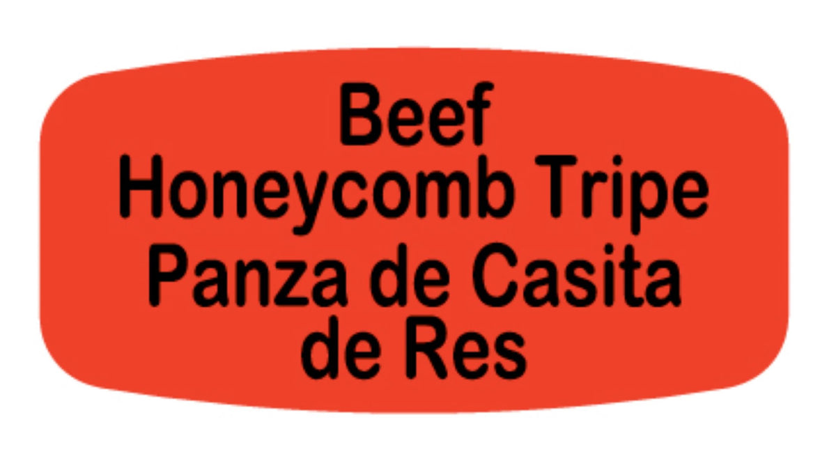 Beef Honeycomb Tripe - Panza de Casita de Res Dayglo Label - 10 MIN