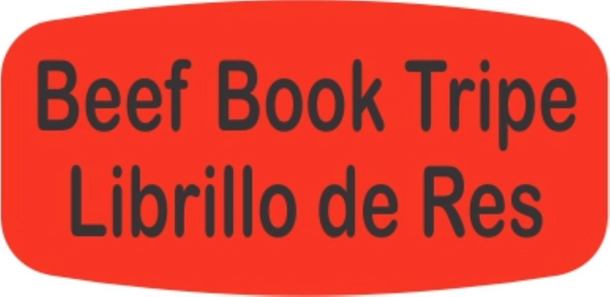 Beef Book Tripe - Librillo de Res Dayglo Label - 10 MIN