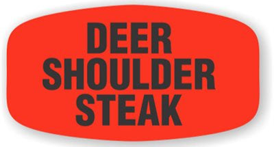Deer Shoulder Steak DayGlo Label