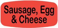 Sausage, Egg and Cheese DayGlo Labels, Sausage, Egg & Cheese Stickers