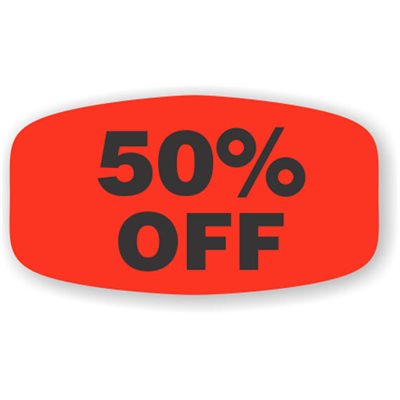 50% Off Price Label