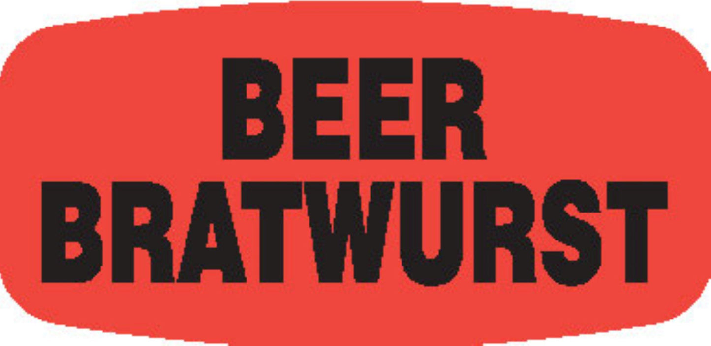 Beer Bratwurst Dayglo Label