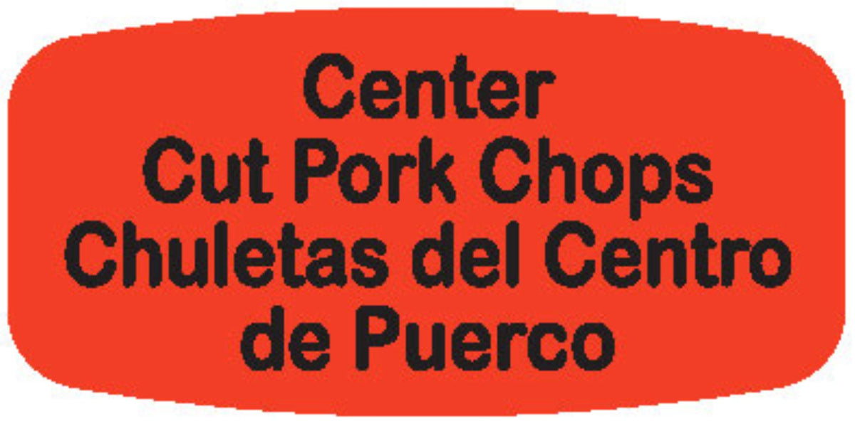 Center Cut Pork Chops / Chuletas del Centro de Puerco Label