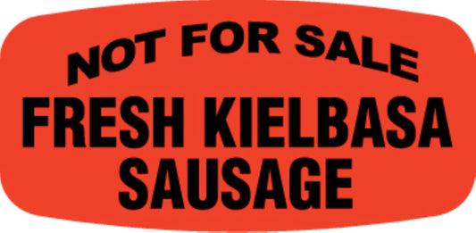 Fresh Kielbasa Sausage NOT FOR SALE Dayglo Label, 1000/ROLL