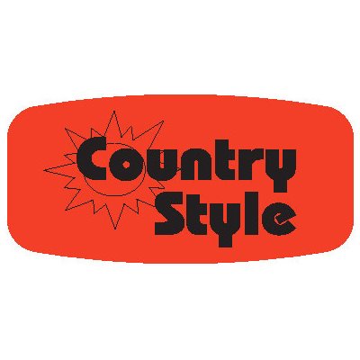 Country Style DayGlo Labels, Stickers