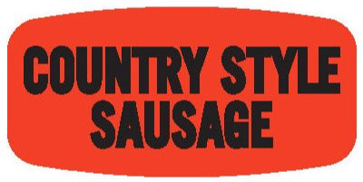 Country Style Sausage Label