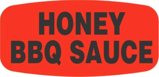 Honey BBQ Sauce DayGlo Label - 10 MIN